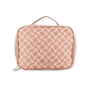 French Connection Emma Signature Rectangle Train Case Cosmetic Bag Blush NWT